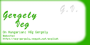 gergely veg business card